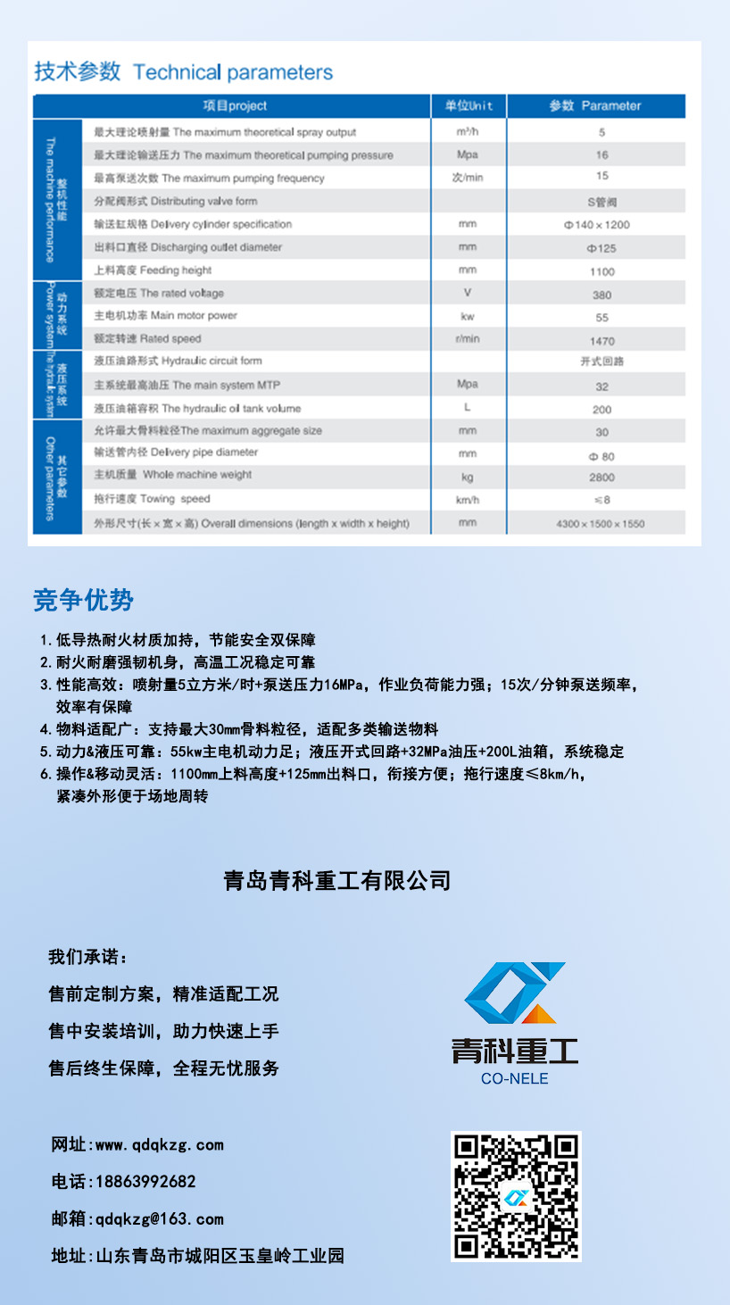 耐火材料輸送泵